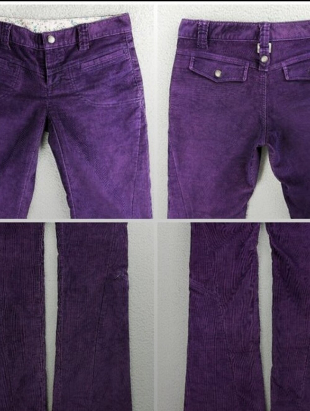 Athleta Deep Purple Corduroy Pants. Size 2 But Fits Like A 4 . Bootcut . - Picture 7 of 10